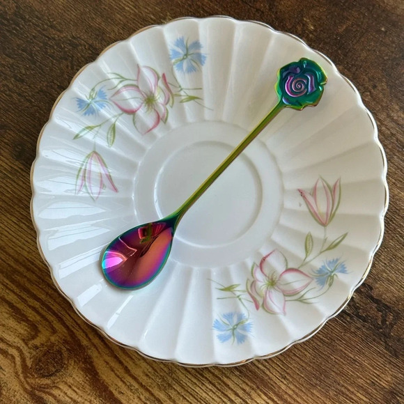 Rainbow Demitasse Spoons - Coffee/Dessert Spoon Set - Picture 6 of 12